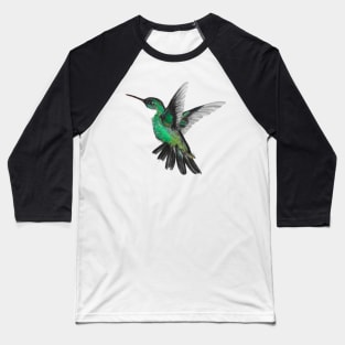 Hummingbird in Watercolour Baseball T-Shirt